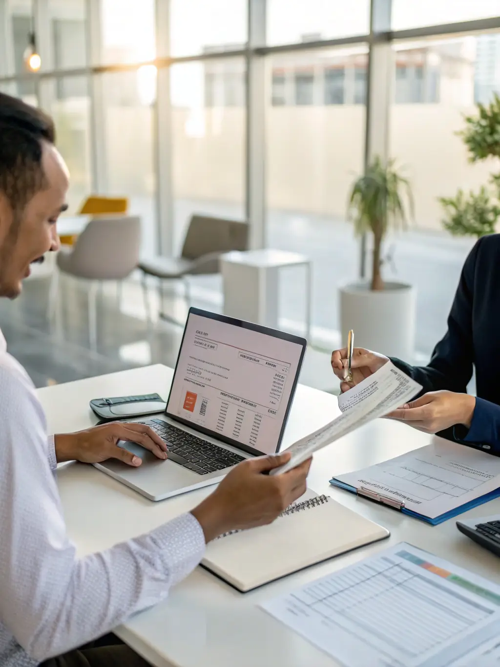 A person reviewing their monthly bills and negotiating lower rates with service providers, representing proactive cost reduction.