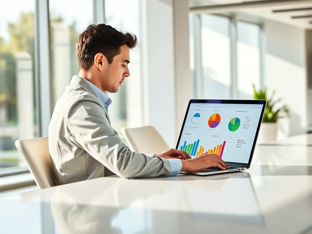 A laptop displaying online accounting software, illustrating the convenience and efficiency of digital financial management.